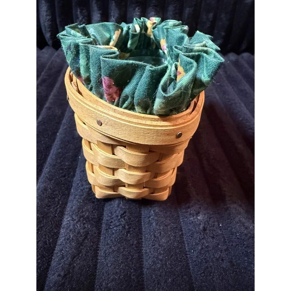 1998 MINI LONGABERGER WALL HANGING / FREE STANDING BASKET W/ PROTECTOR/‎ Liner
